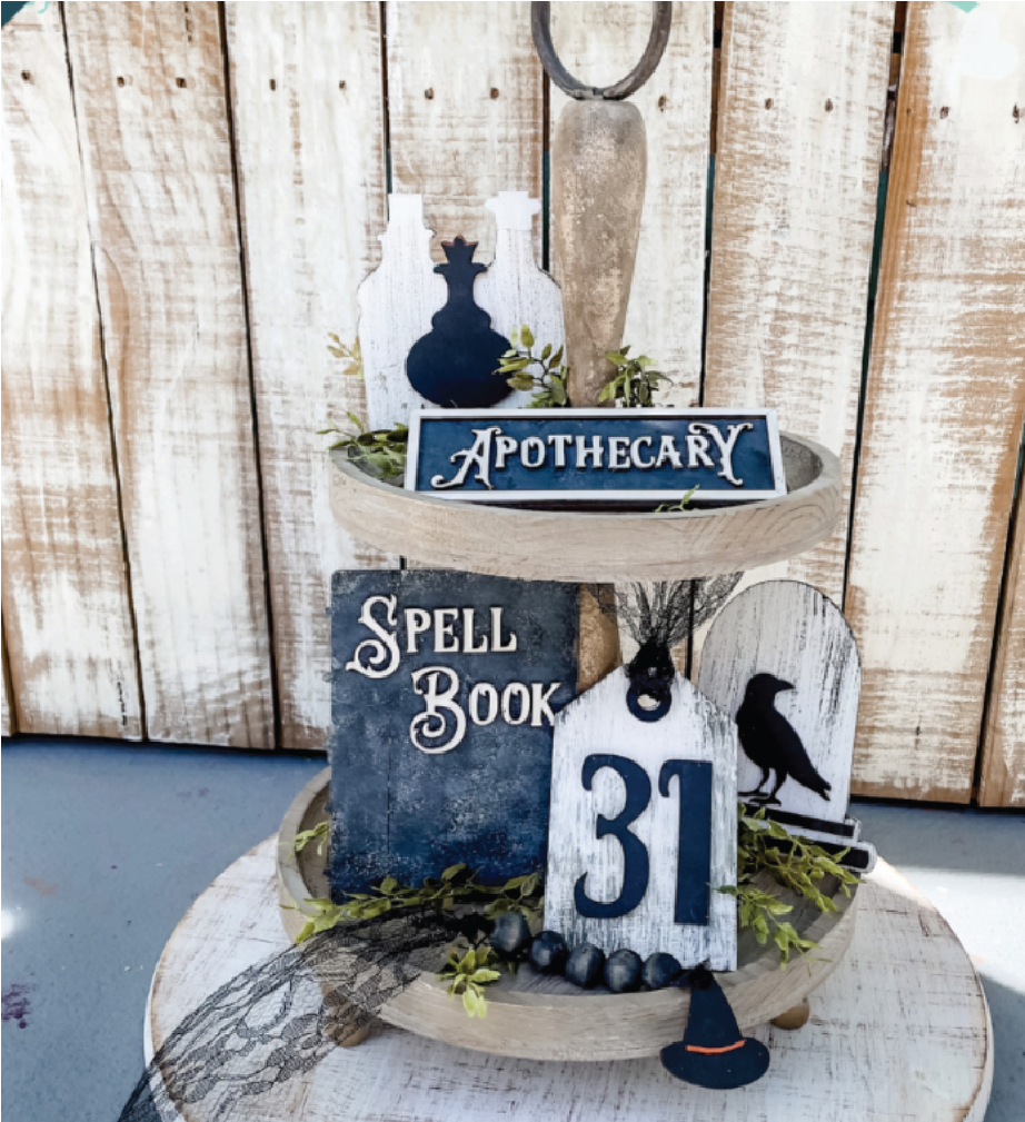 Apothecary Set Tiered Tray Collections P0988