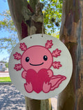 Axolotl 3D Small Round Youth Door Hanger P02877