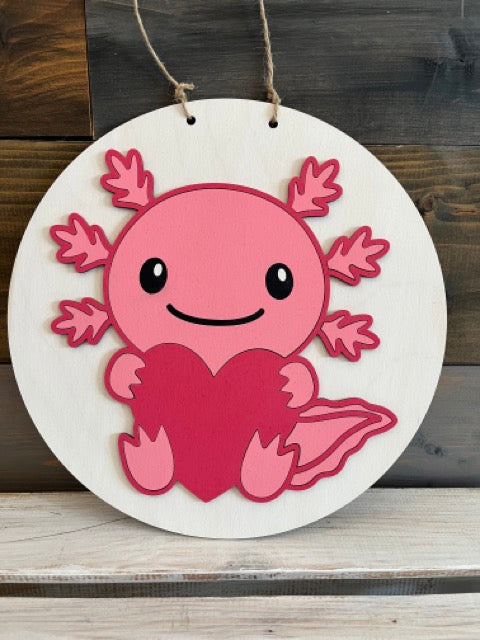 Axolotl 3D Small Round Youth Door Hanger P02877