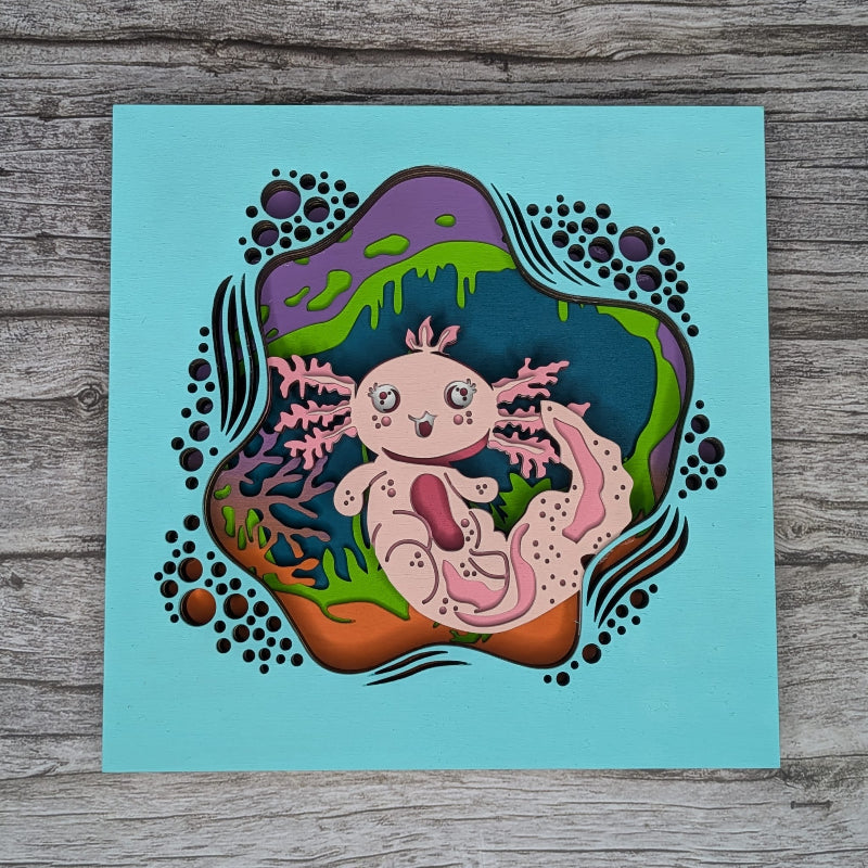 Axolotl Layered 3D LASER PROJECT - P014233