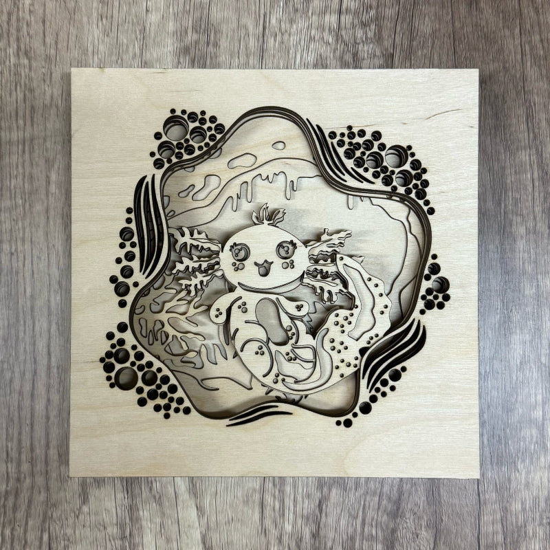 Axolotl Layered 3D LASER PROJECT - P014233