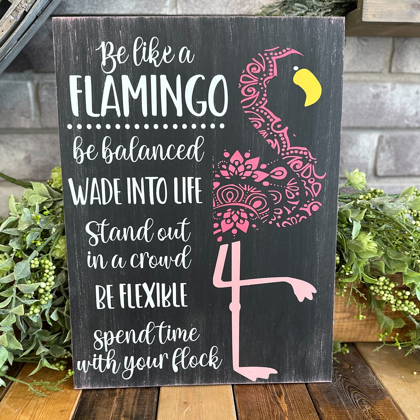 Be A Flamingo 12x16 P02709