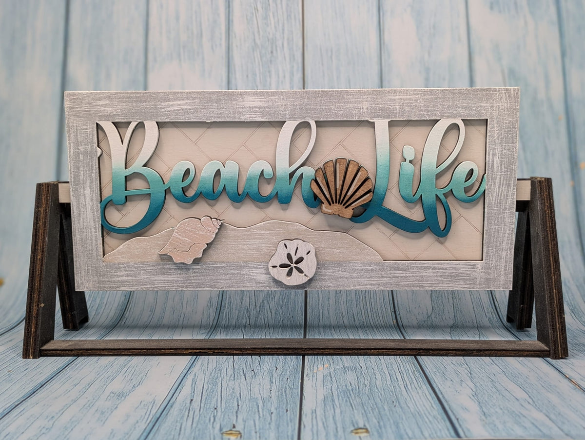 Beach Life Stand Sign 3D LASER PROJECT - P014235