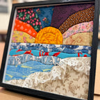 Beach Sunrise Kinusaiga Fabric Art G0693