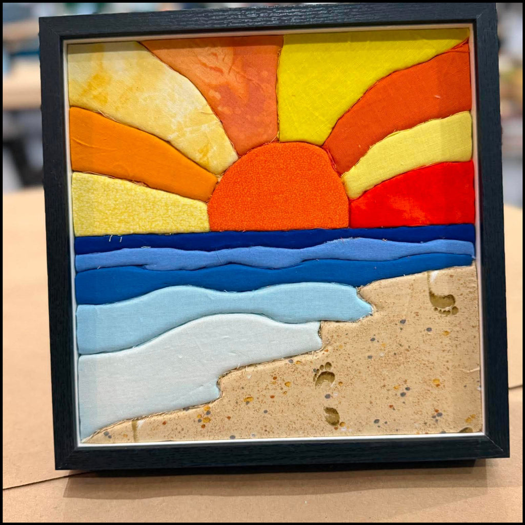 Beach Sunrise Kinusaiga Fabric Art G0693