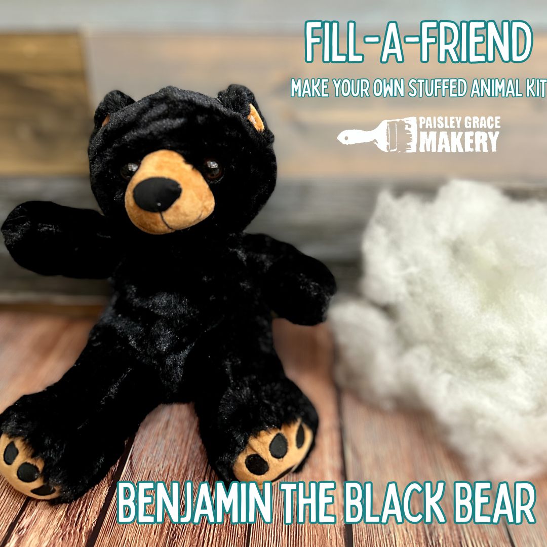 Benjamin The Black Bear 16"  Build Your Own Stuffy S83