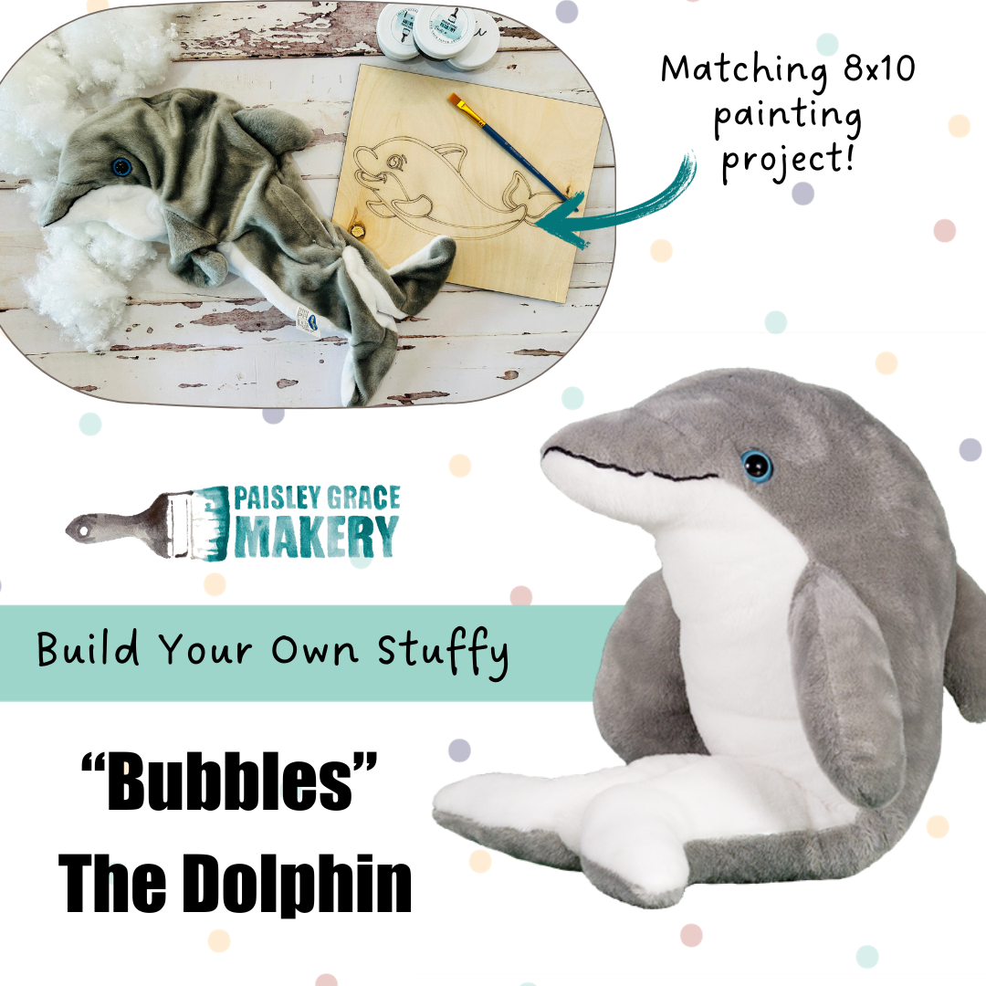 Bubbles the Dolphin 16"  Build Your Own Stuffy S341