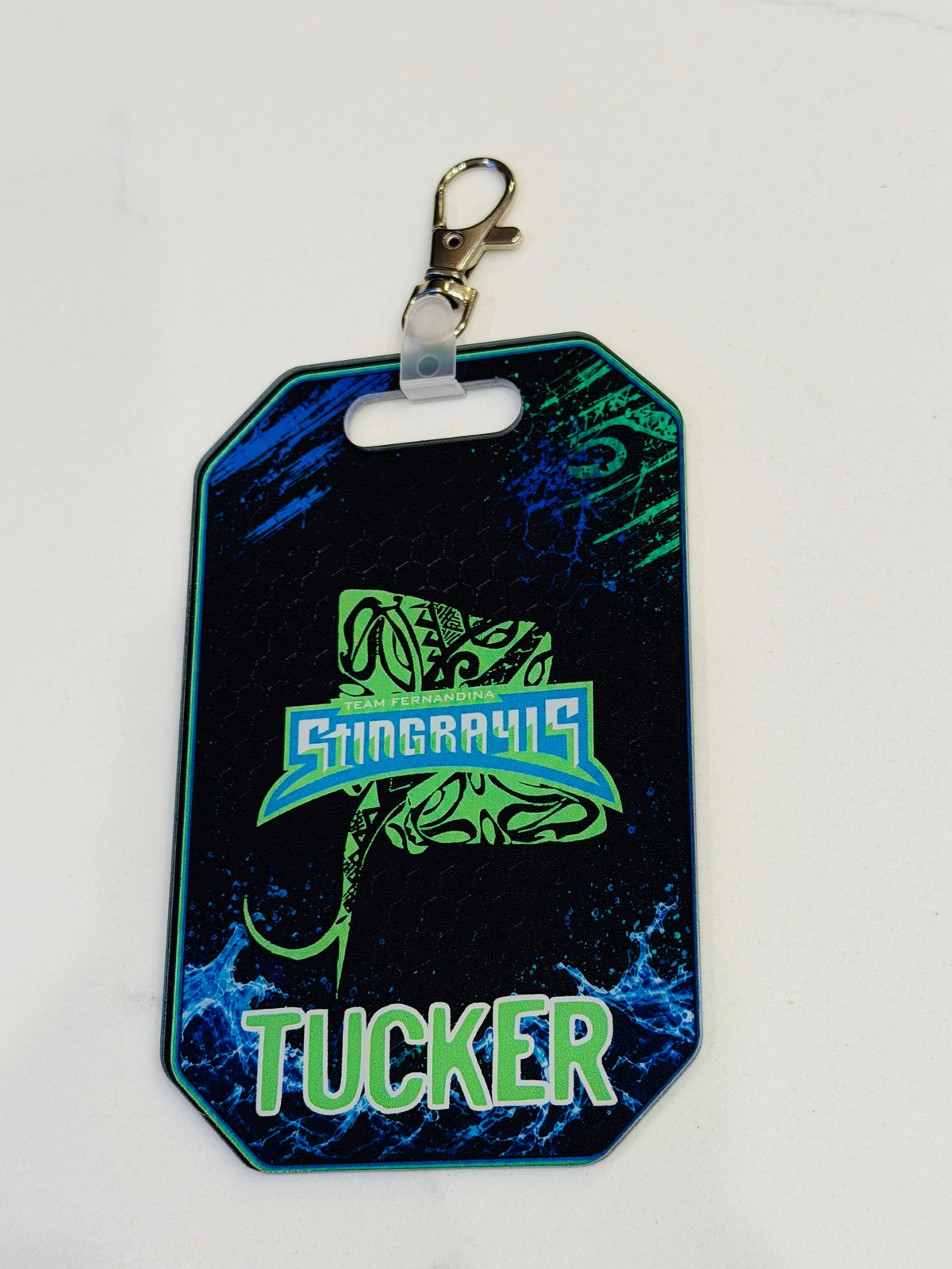 Personalized Fernandina Beach Stingrays Bag Tag- DUAL SIDED