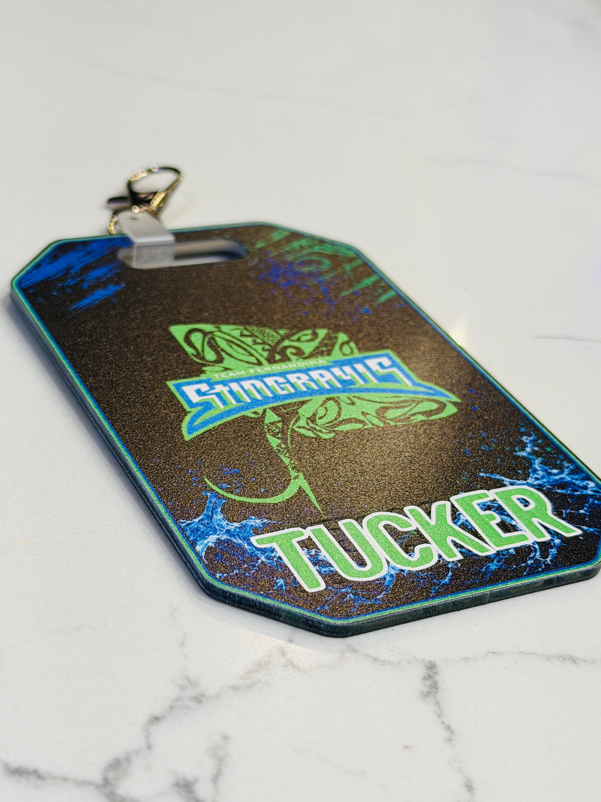 Personalized Fernandina Beach Stingrays Bag Tag- DUAL SIDED
