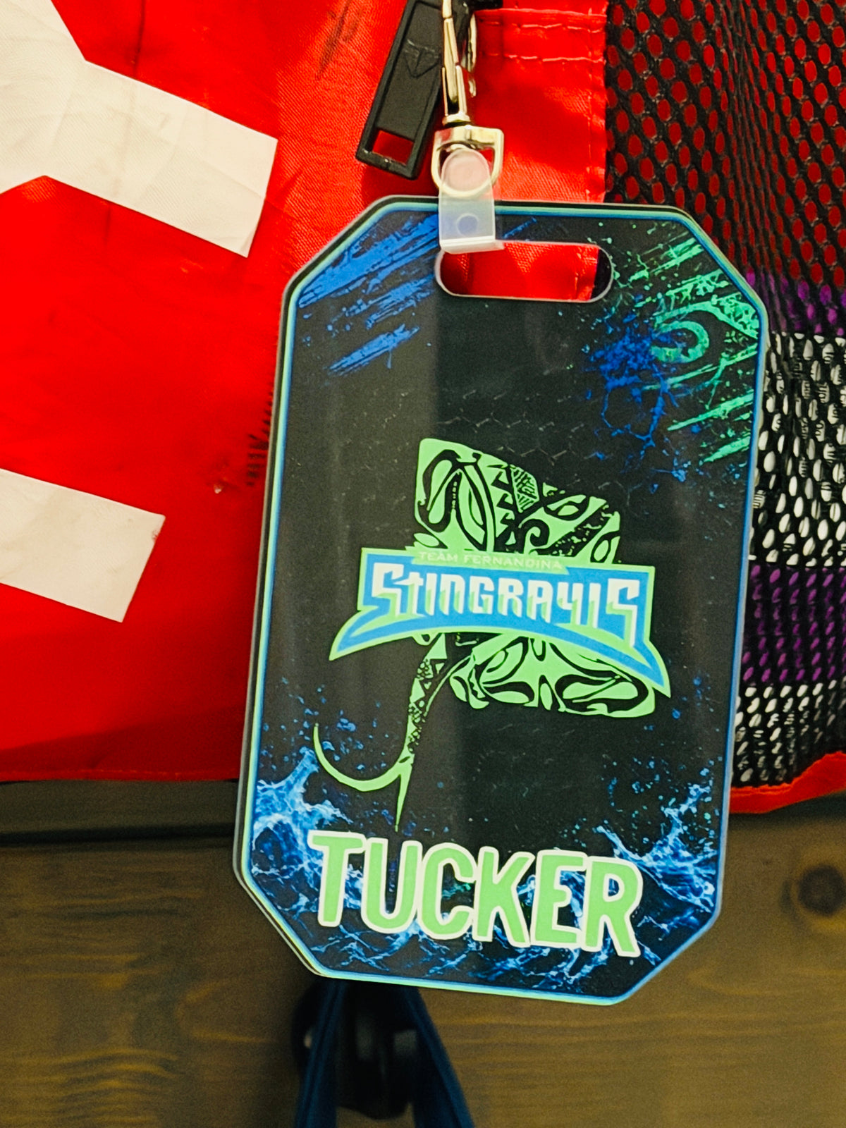 Personalized Fernandina Beach Stingrays Bag Tag- DUAL SIDED