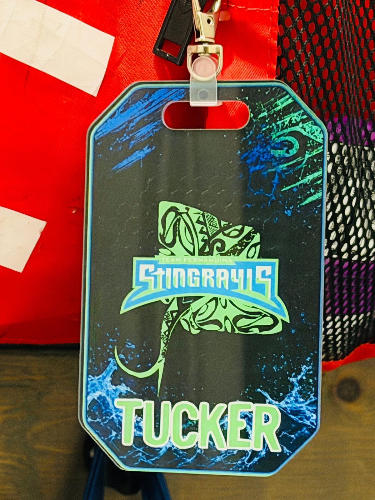 Personalized Fernandina Beach Stingrays Bag Tag- DUAL SIDED