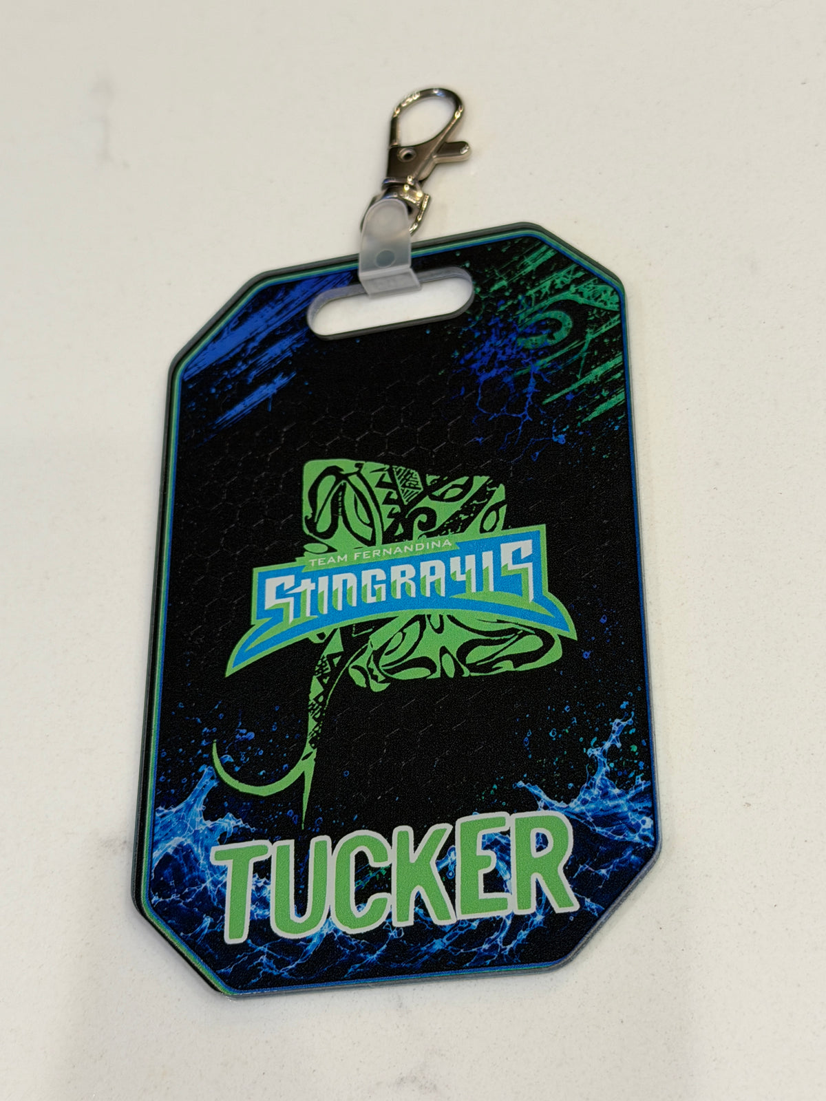 Personalized Fernandina Beach Stingrays Bag Tag- DUAL SIDED