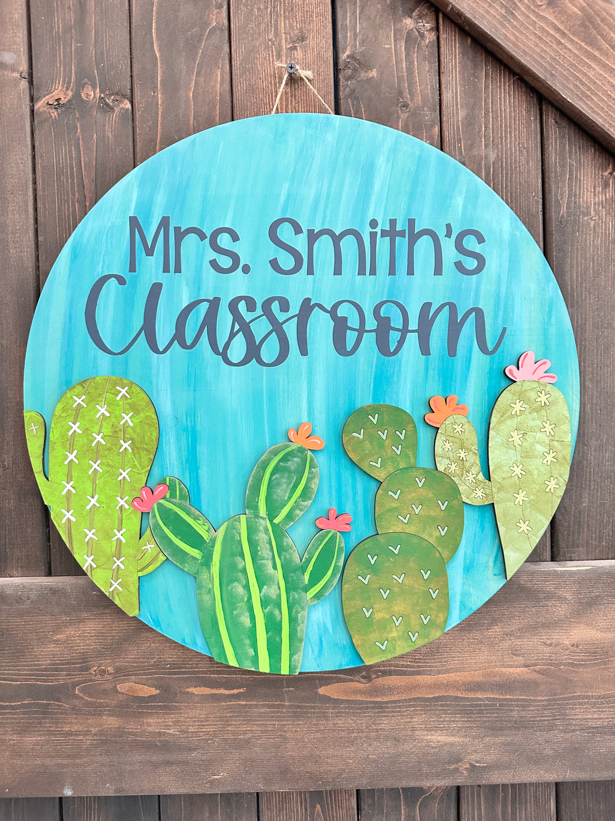 Cactus Personalized Door Hanger P02846