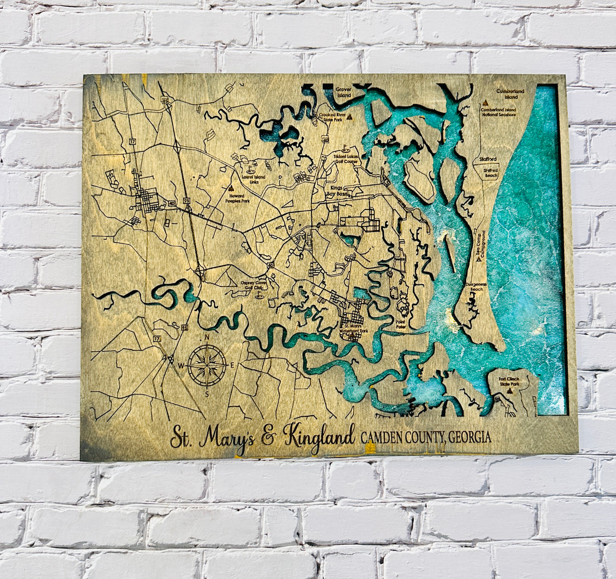 Camden County Map Workshop Choice (You Pour the Background, We'll Attach the Map)
