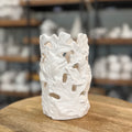 Ceramic Autumn Leaves Lantern, paint-your-own ceramic from Paisley Grace Makery, Fernandina Beach FL