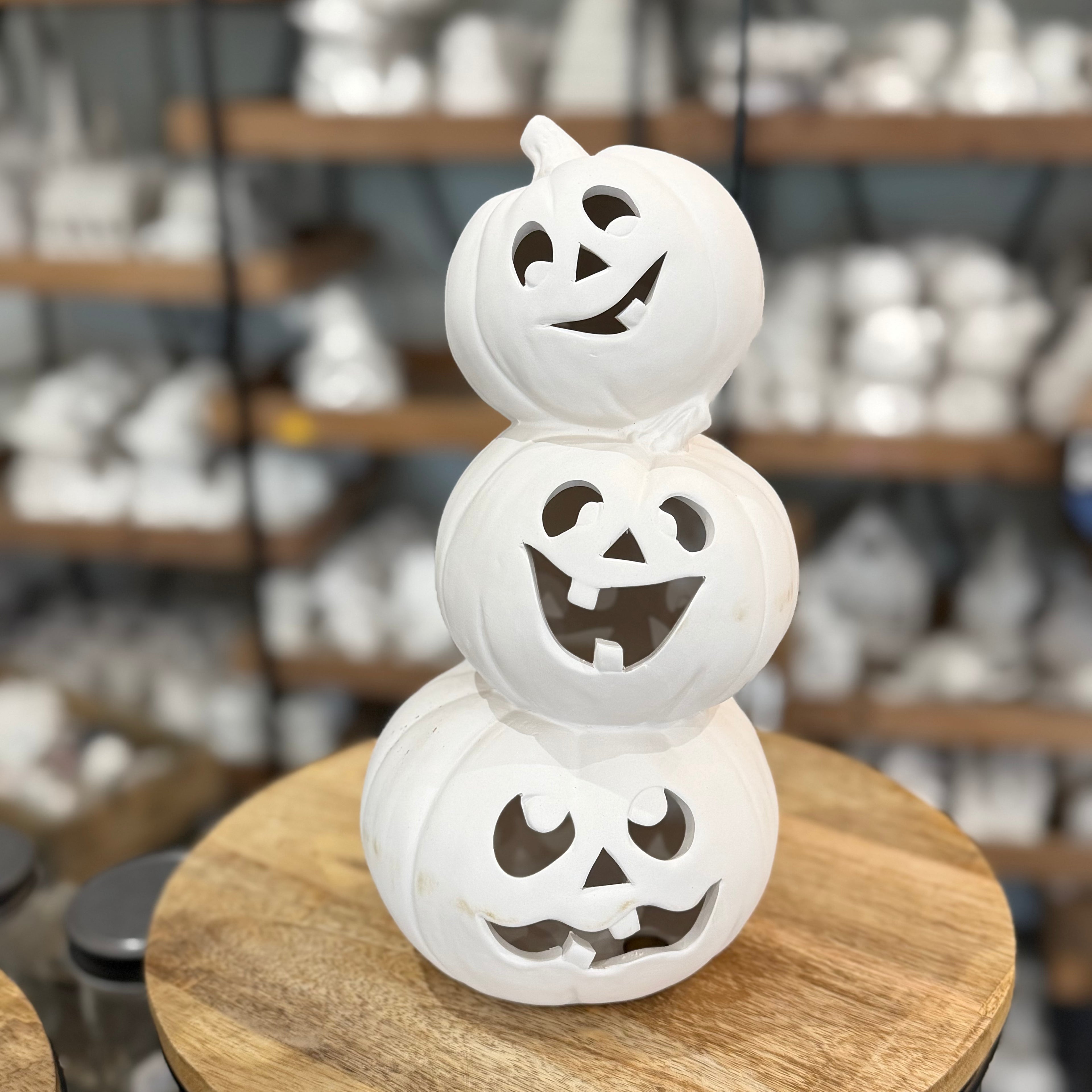 Ceramic Jack-O-Lantern Pumpkin Stack G0748