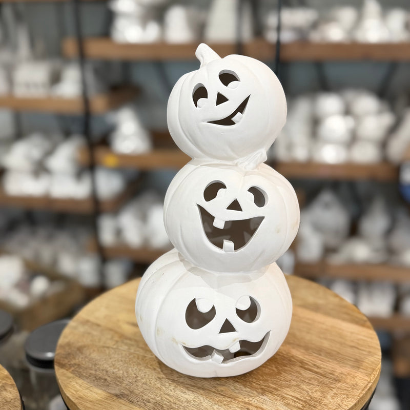 Ceramic Jack-O-Lantern Pumpkin Stack G0748