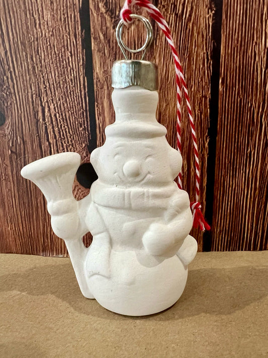 Ceramic Snowman Ornament