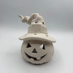 Ceramic Witch Hat Jack-O-Lantern, ceramic painting project, view 2