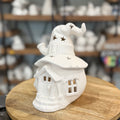 Ceramic Witches Lair Pumpkin House Lantern, paint-your-own ceramic from Paisley Grace Makery, Fernandina Beach FL