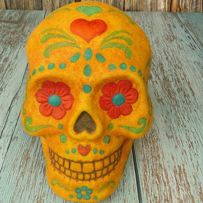 Ceramic Sugar Skull Bank