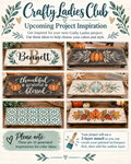 Crafty Ladies Club Stenciled Wood Riser - CLWR-001