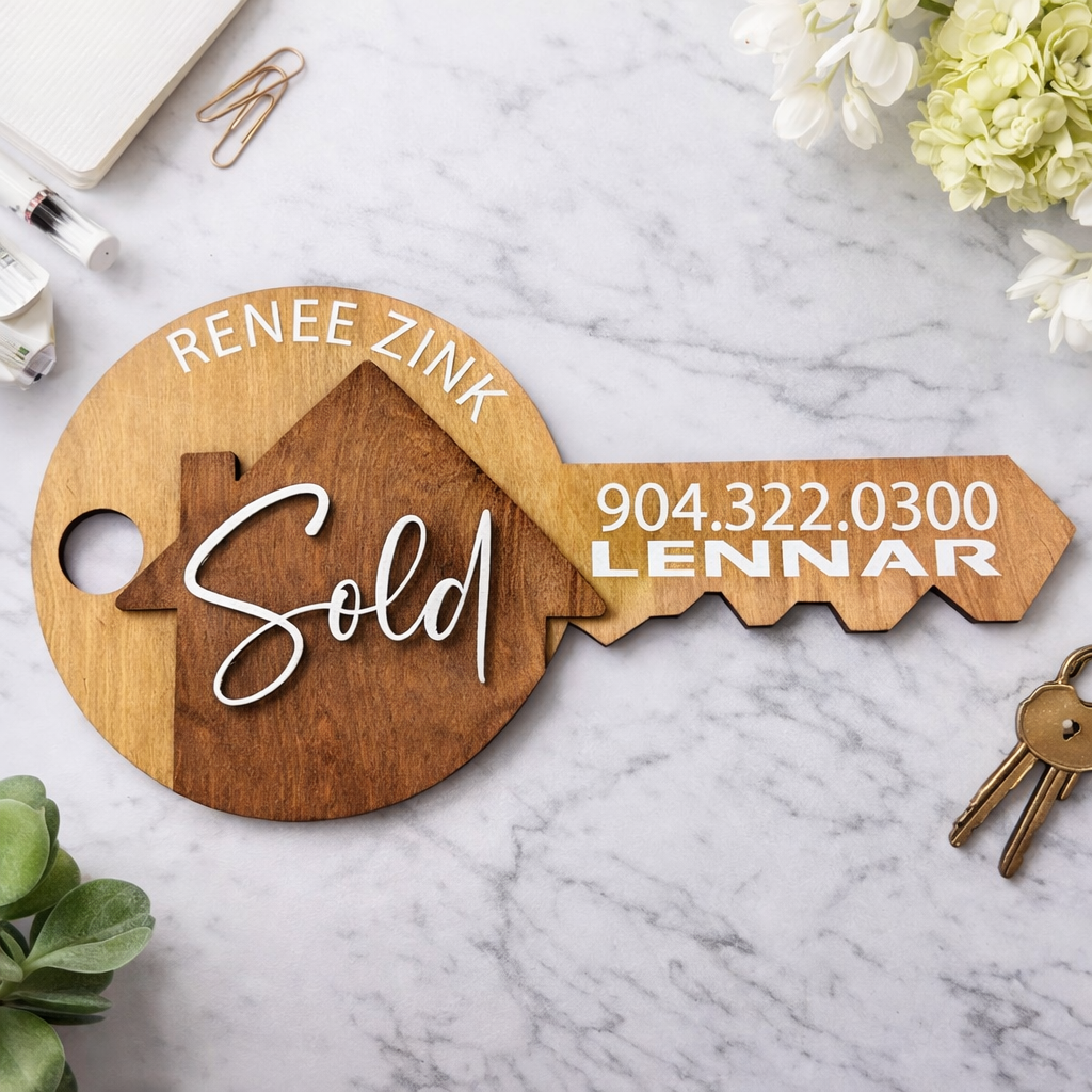 Personalizable Realtor 3D Sold Key PROJECT G306