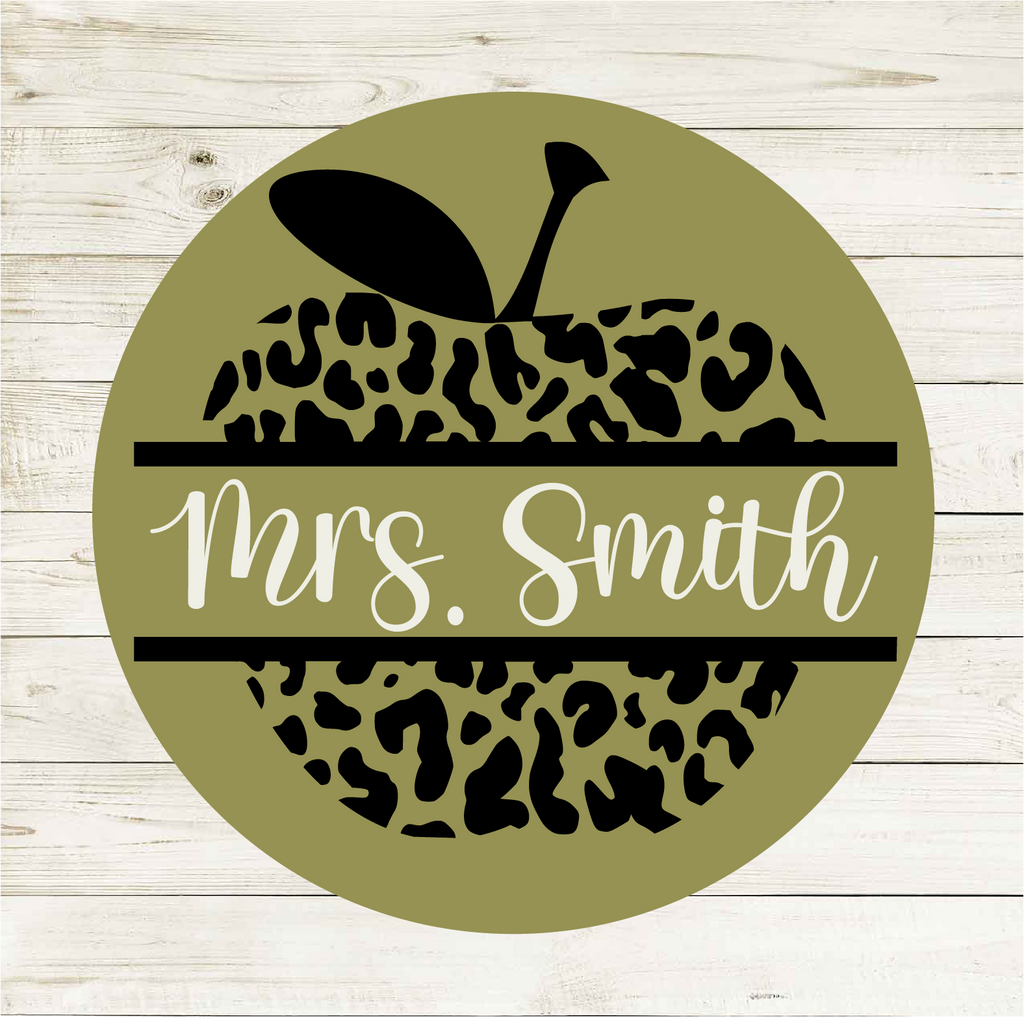 Cheetah Teacher Personalized Door Hanger P02824