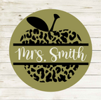 Cheetah Teacher Personalized Door Hanger P02824