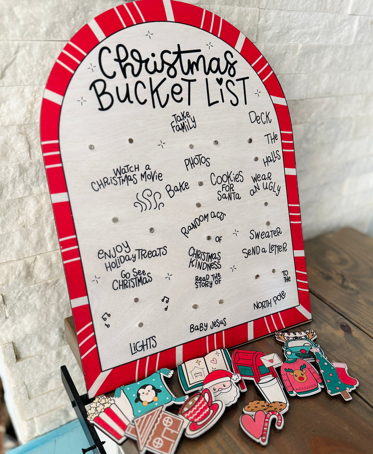 Christmas Bucket List Activity Magnet Tracker G215