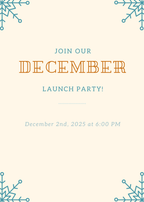 Tuesday December 2nd @ 6pm -Launch Party