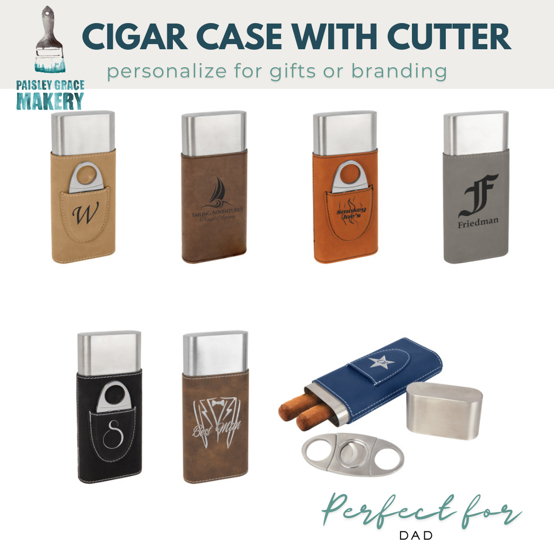 Cigar Case with Cutter- Personalized