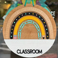 School Supply Rainbow Teacher 3D DOOR HANGER - P014247