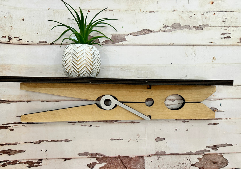 Clothespin Shelf Laser Cut Sign P02914