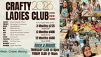 Crafty Ladies Club members at Paisley Grace Makery in Fernandina Beach Florida creating monthly craft projects together