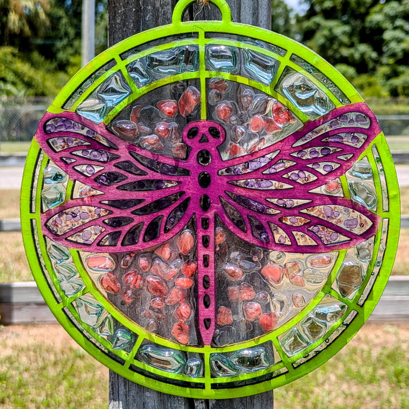 SeaGlass Sun Catcher Dragonfly- P014278