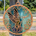 SeaGlass Sun Catcher Hummingbird - P014275