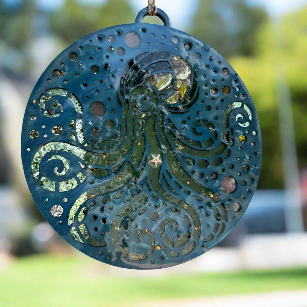 SeaGlass Sun Catcher Octopus- P014280