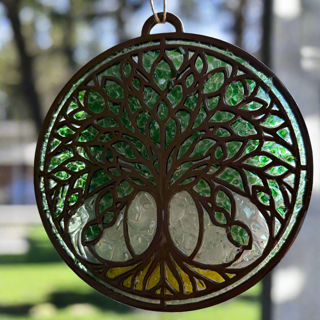 SeaGlass Sun Catcher Tree ofLife- P014279