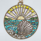 SeaGlass Sun Catcher  Beach with Shell- P014283