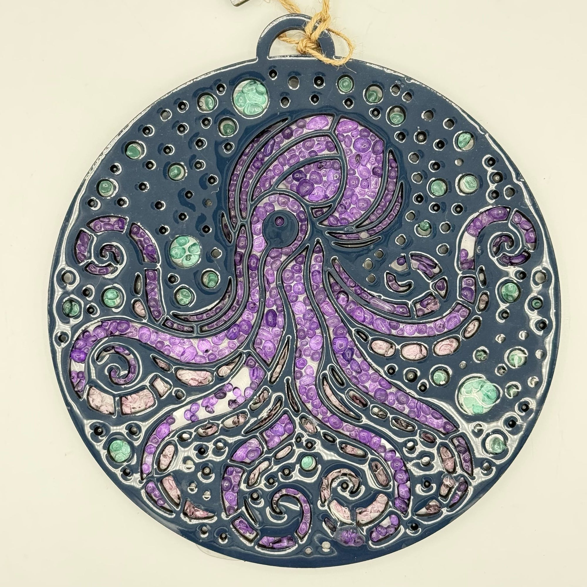 SeaGlass Sun Catcher Octopus- P014280