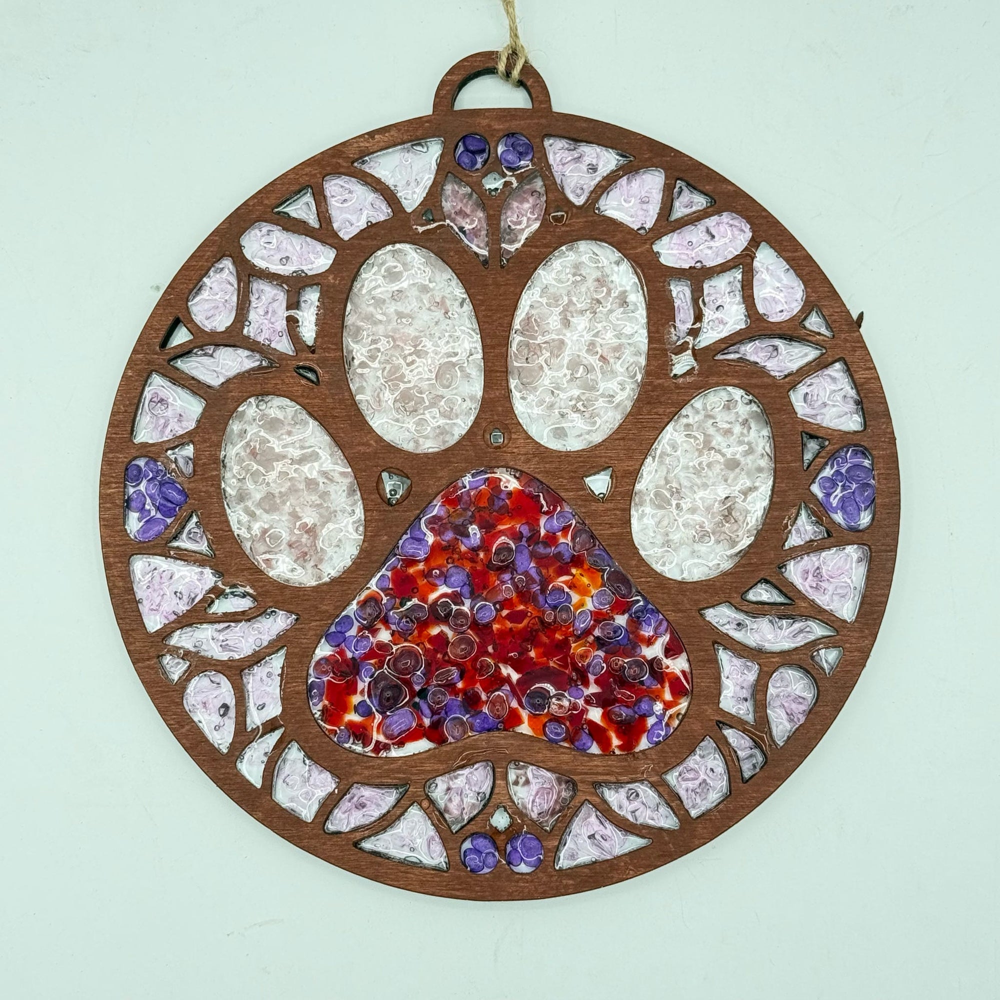 SeaGlass Sun Catcher Paw- P014281