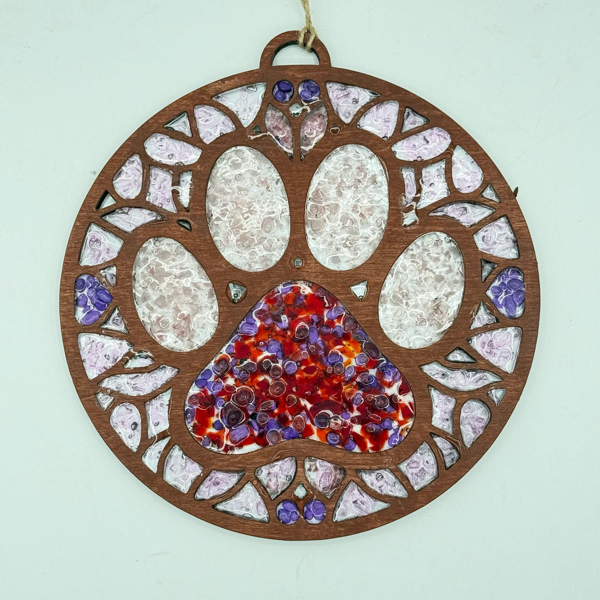 SeaGlass Sun Catcher Paw- P014281