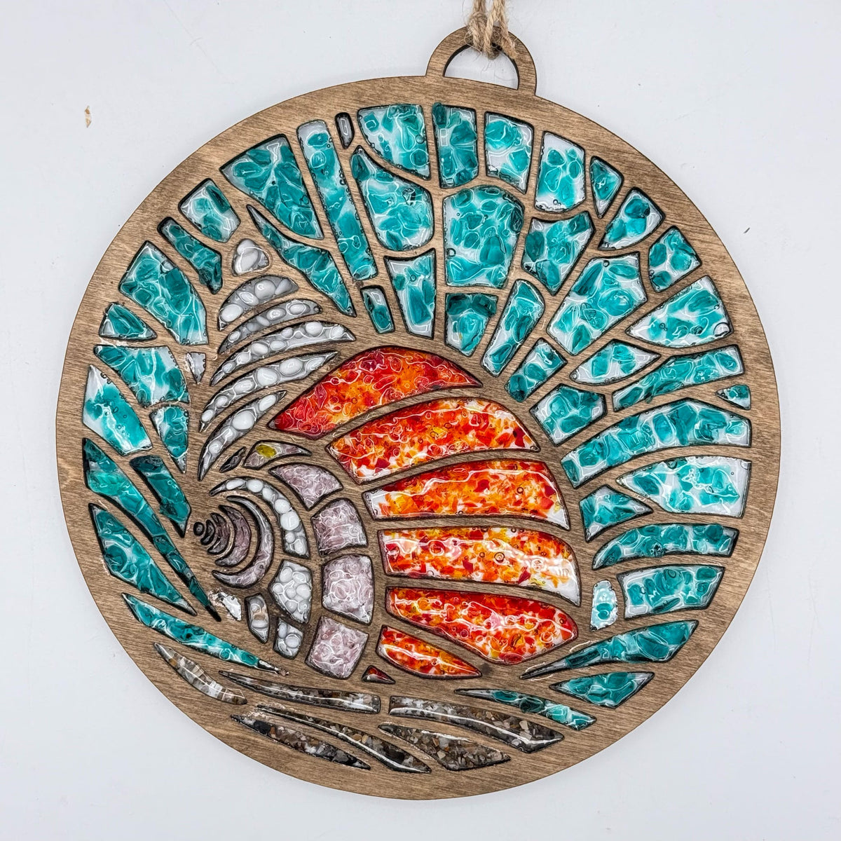 SeaGlass Sun Catcher  Shell- P014282