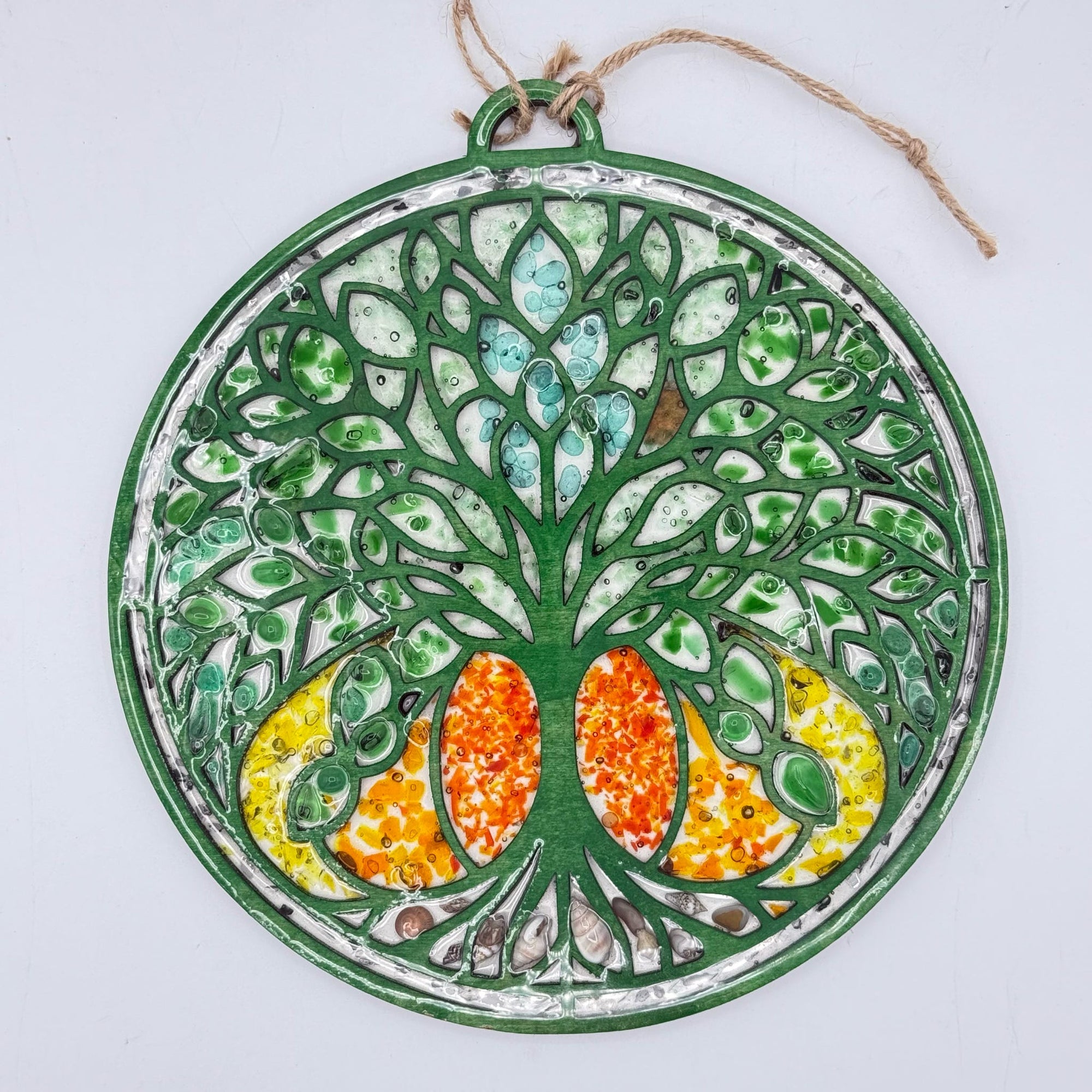 SeaGlass Sun Catcher Tree ofLife- P014279