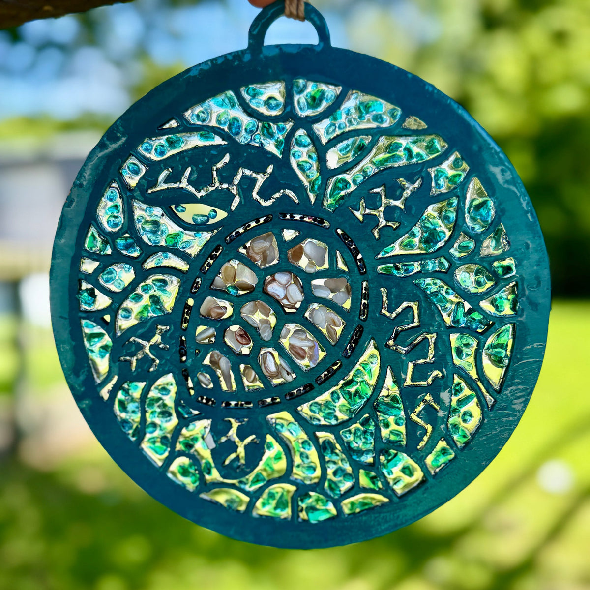 SeaGlass Sun Catcher Turtle - P014212