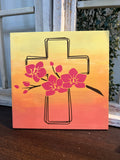 Cross with Flowers P03008