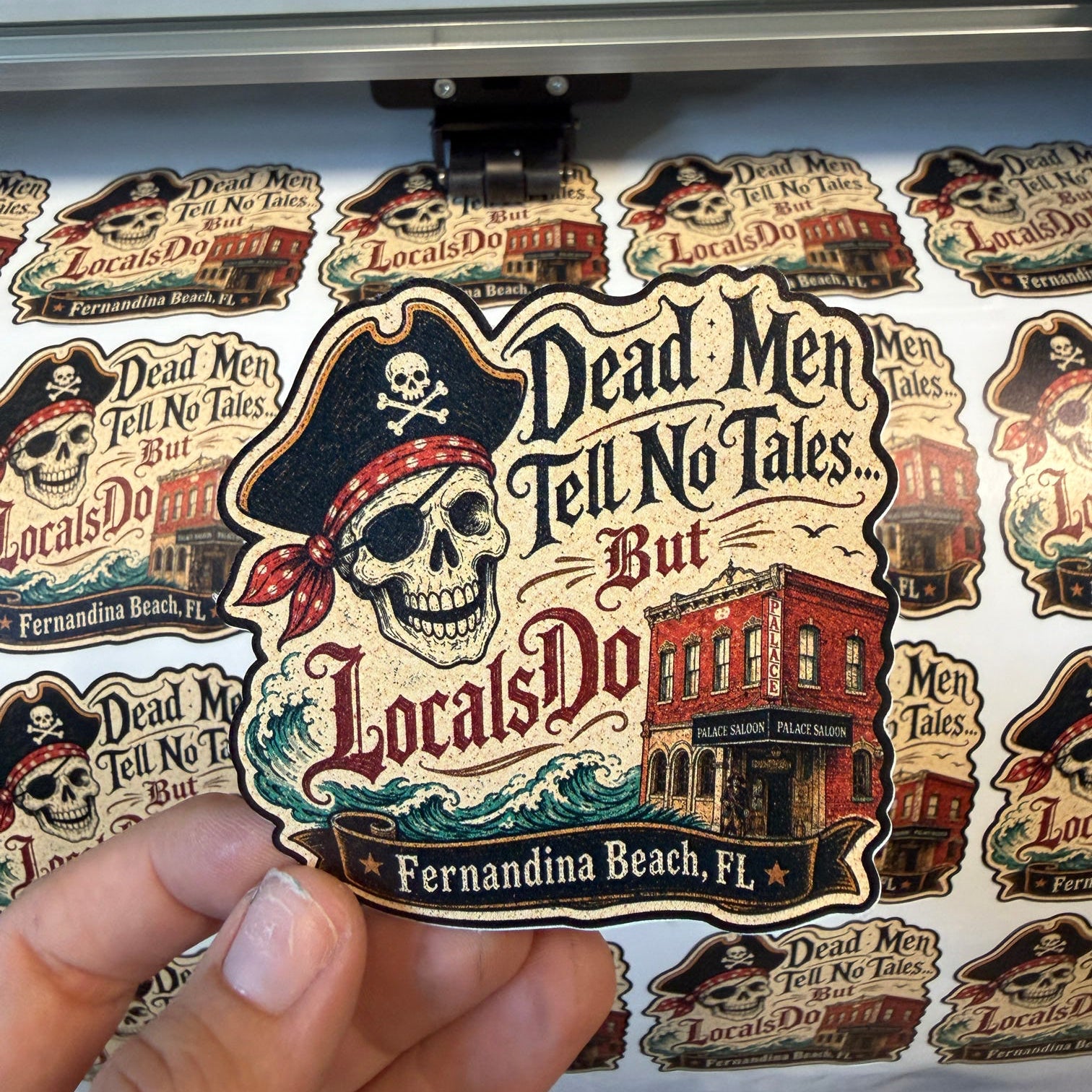 Dead Men Tell No Tales But Locals Do- Fernandina Beach Sticker G0619
