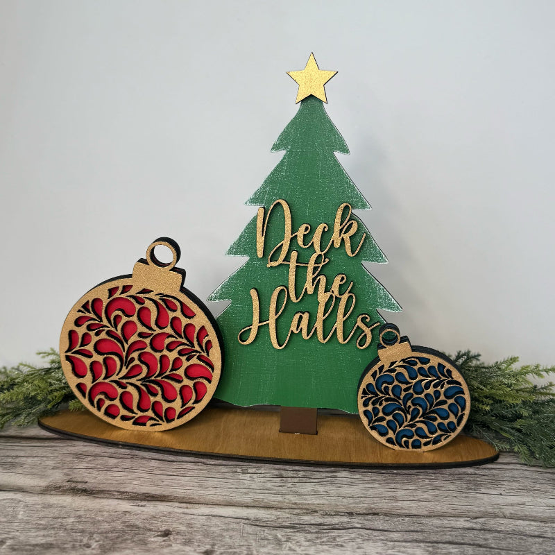 Deck the Halls Tree Shelf Sitter 3D LASER PROJECT - G151