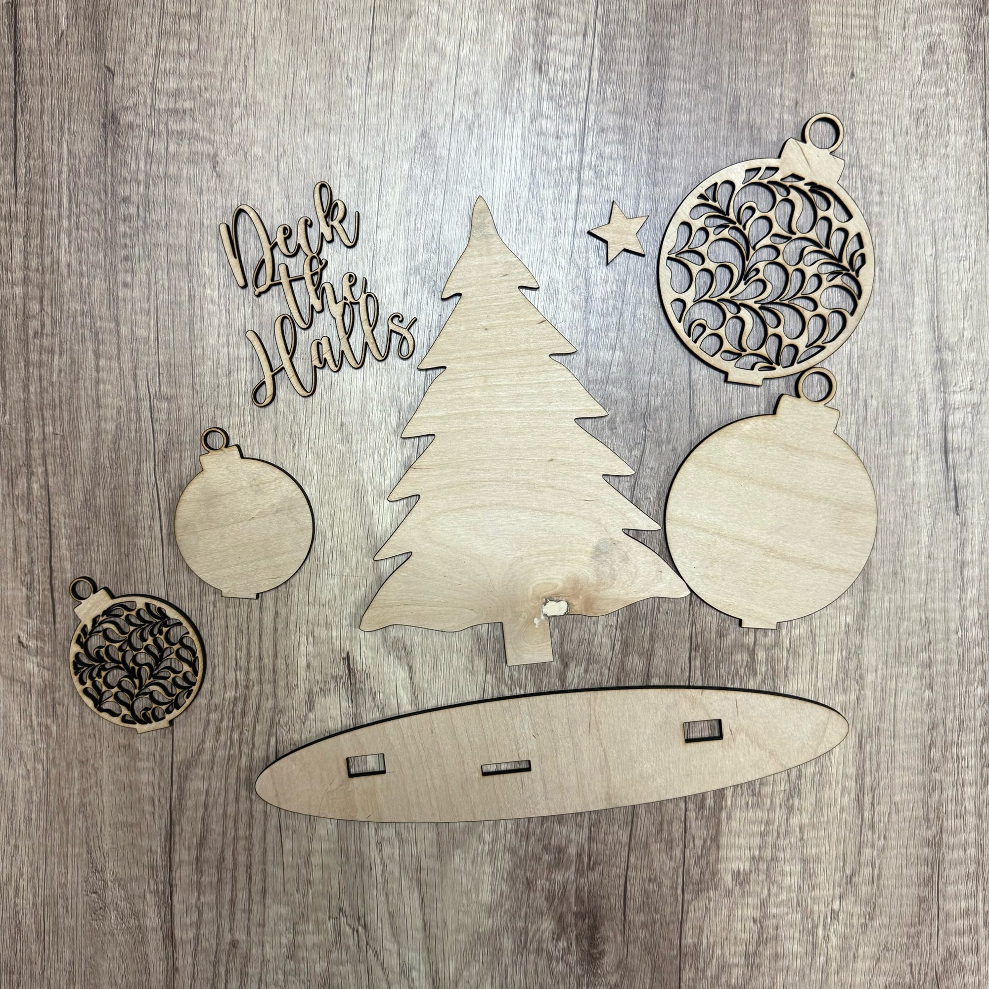 Deck the Halls Tree Shelf Sitter 3D LASER PROJECT - G151